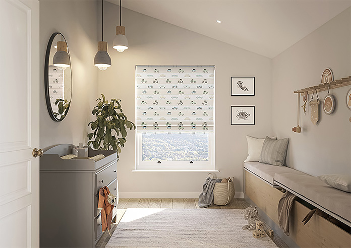 Brum Brum, Stone - Twist&Fit Roman Blind - Image 8